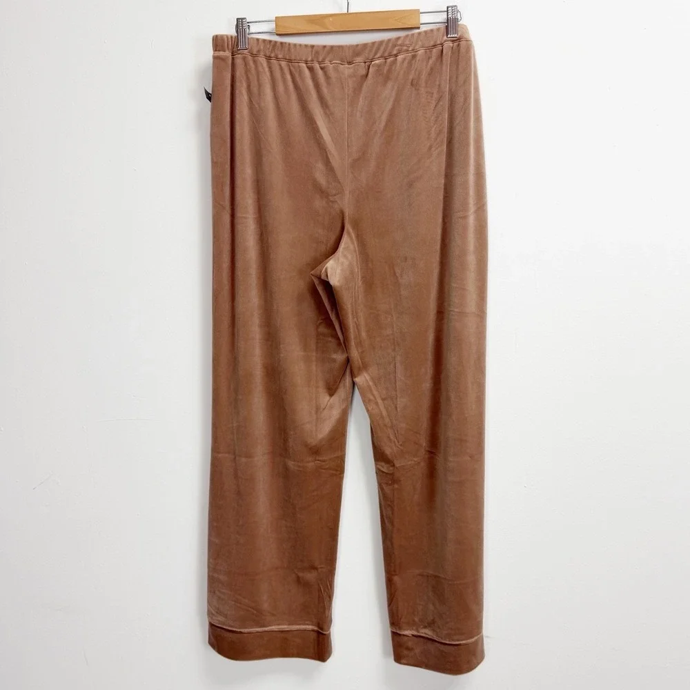 Inc International Concepts Pants Womens XL Tan Velour Lounge Pajama PJs NWT Flaw